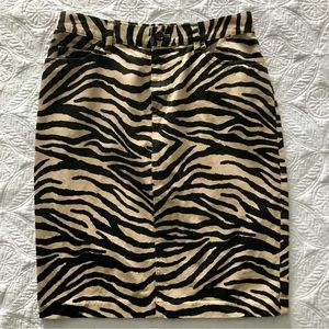 Lauren Ralph Lauren Women’s Pencil Skirt Zebra Animal Print EUC Size 4